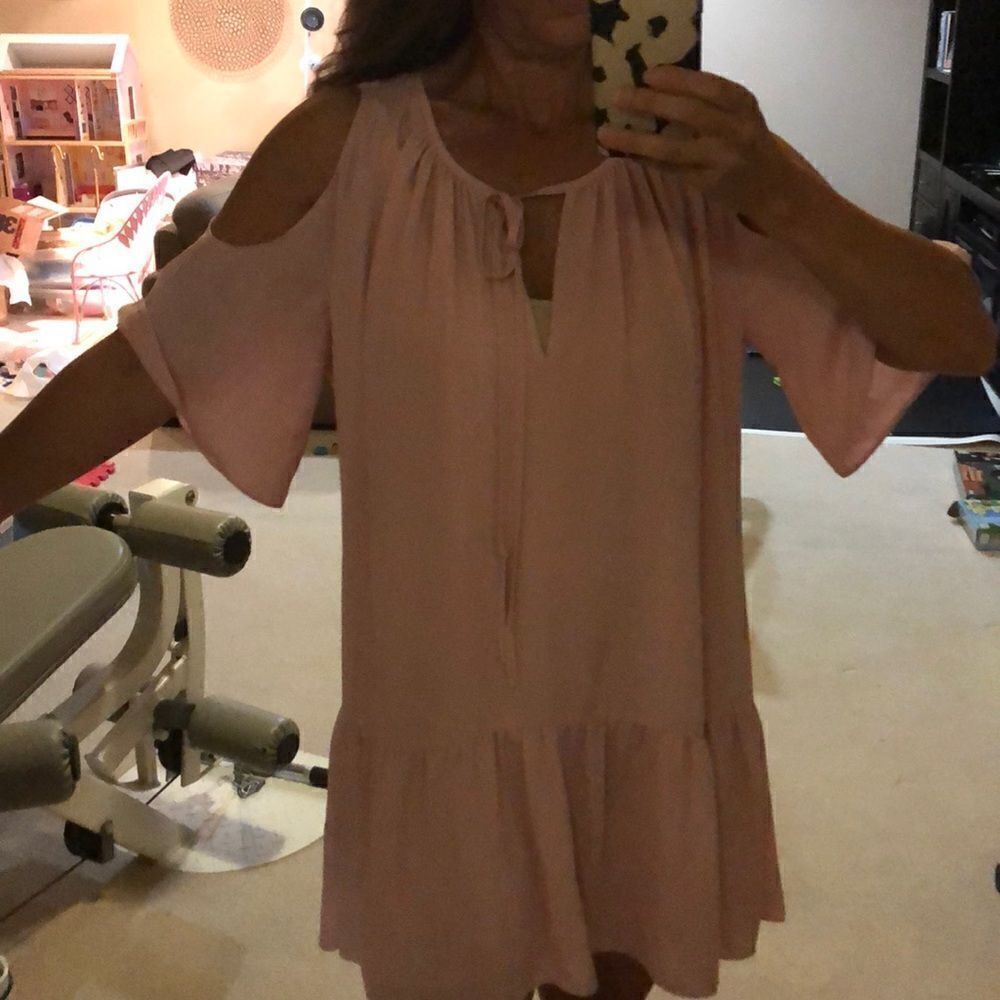 Amanda Uprichard blush babydoll cold should dress. - Picture 6 of 8